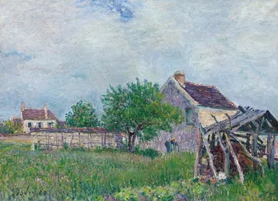 Vieille Chaumière Aux Sablons by Alfred Sisley, 1885 — digital art print download