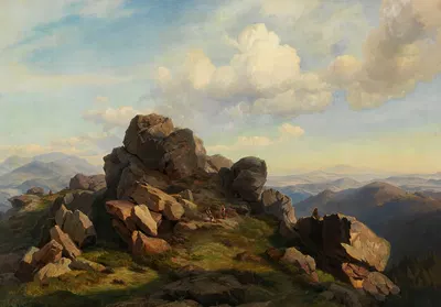 Боденмайс, рынок в нижнебаварском районе Реген by Карл Хуммель, 1868 — digital art print download