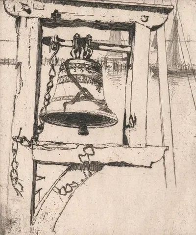 The Dijk Bell, Volendam by Sir Frank Short, 1892 — digital art print download