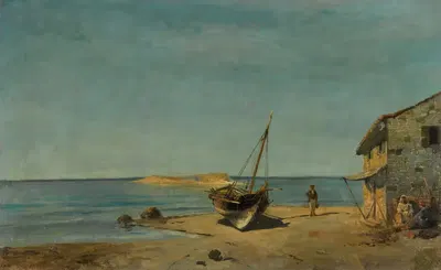 The Fisherman's Home On The Beach by Konstantinos Volanakis — digital art print download