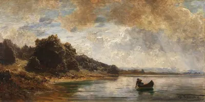 Вечерний переход by Эдуард Шлейх Тендер, 1870 — digital art print download
