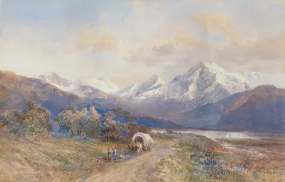 Blick auf den Ortler von St. Valentin by Edward Theodore Compton, 1889 — digital art print download
