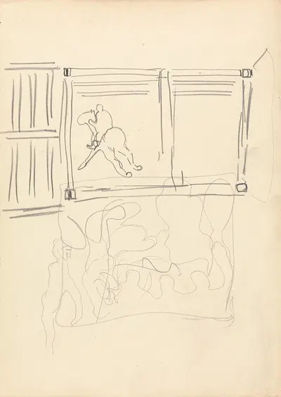 Cave of the Golden Calf; Design for a Decorative Panel, Horse and Rider by Спенсер Фредерик Гор, 1912 — digital art print…