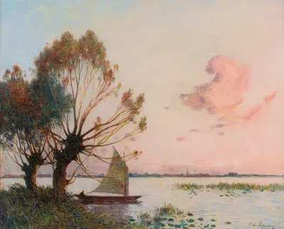 Voilier Sur Le Marais De La Grande Brière by Ferdinand du Puigaudeau — digital art print download