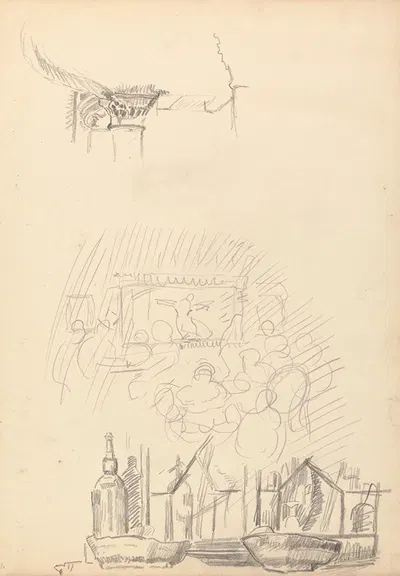 Cave of the Golden Calf; Sketches of a Stage and Bar by Спенсер Фредерик Гор, 1912 — digital art print download