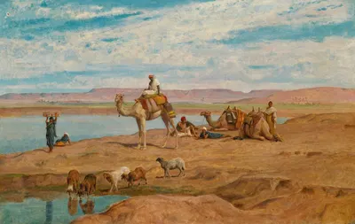 Ожидание дабеи на берегах Нила by Фредерик Гудолл, 1893 — digital art print download