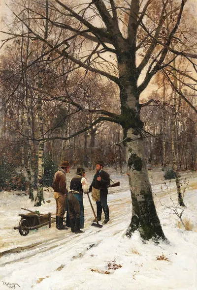 Лес зимой by Фридрих Кальморген, 1883 — digital art print download