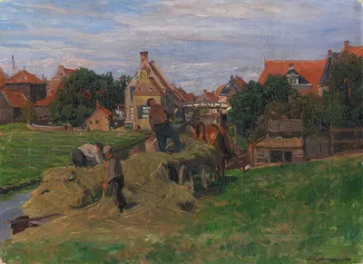 Уборка сена (Голландия) by Фридрих Кальморген, 1910 — digital art print download