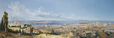 Панорамный вид на Константинополь, вид с Беязыта by Джироламо Джанни, 1868 — digital art print download