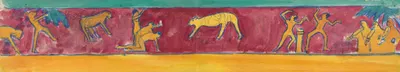 Cave of the Golden Calf; Study for Mural of Calf and Worshipping Figures by Спенсер Фредерик Гор, 1912 — digital art print…