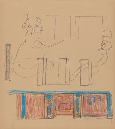 Cave of the Golden Calf; Study for Mural by Спенсер Фредерик Гор, 1912 — digital art print download