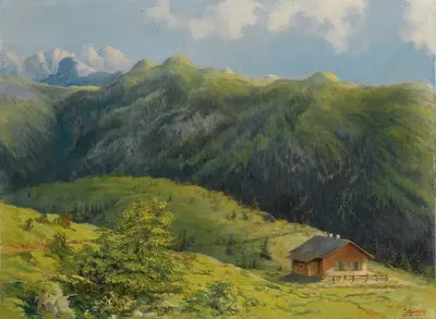 Охотничий домик Саас, Лихтенштейн by Ганс Гантнер, 1901 — digital art print download