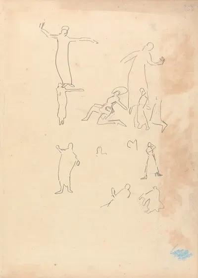 Cave of the Golden Calf; Study of Dancers by Спенсер Фредерик Гор, 1912 — digital art print download