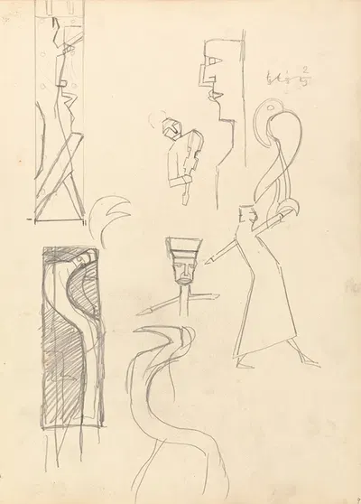 Cave of the Golden Calf; Study of Geometric Figures by Спенсер Фредерик Гор, 1912 — digital art print download
