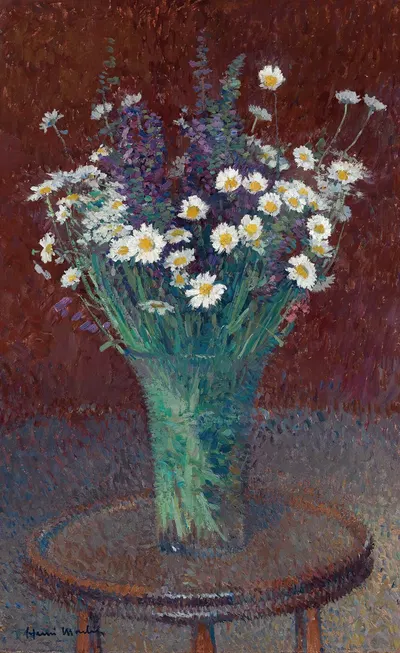 Vase De Marguerites by Анри Мартен — digital art print download