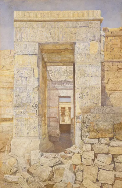 Восточный вход, комната Тиберия, храм Исиды, Филаэ by Генри Родерик Ньюман, 1905 — digital art print download