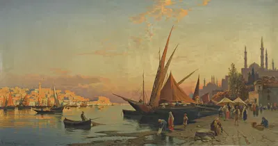 Каприччио, вид на Золотой Рог, Константинополь by Герман Давид Саломон Корроди — digital art print download