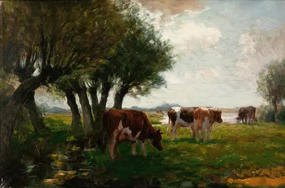 Пастбище для скота by Хорацио Уокер, 1900 — digital art print download