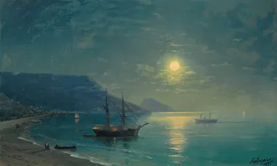 Вечер в Крыму by Илья Николаевич Занковский, 1895 — digital art print download