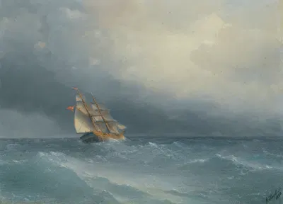 Поднимающаяся буря by Иван Константинович Айвазовский, 1880 — digital art print download