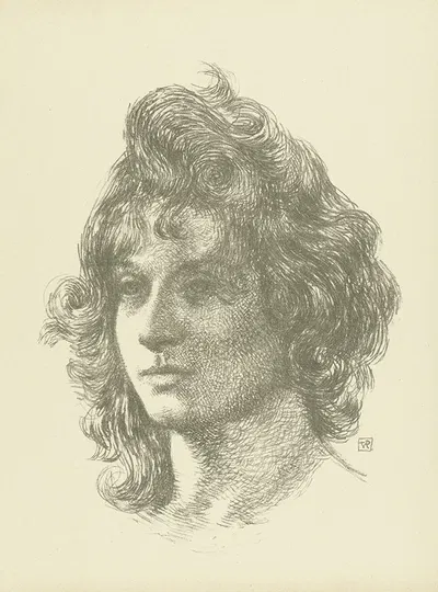 Portret van jonge vrouw by Тео ван Риссельберге, 1895 — digital art print download