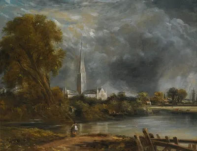 Salisbury Cathedral From The Meadows by John Constable — digital art print download