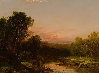 Sunset Over The Catskills by John Frederick Kensett, 1855 — digital art print download