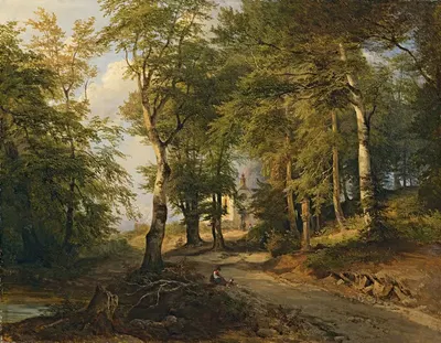 Капелла в лесу by Йозеф Хёгер, 1850 — digital art print download
