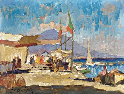 Вид Неаполя by Константин Иванович Горбатов, 1925 — digital art print download
