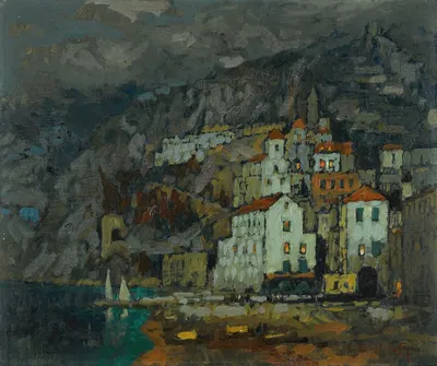 Вид на Амальфи by Константин Иванович Горбатов, 1925 — digital art print download