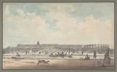 Шато де Версаль, вид из садов by Луи Николя де Леспинас, 1779 — digital art print download