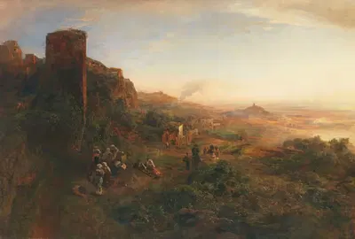Вечернее настроение в Альбанских горах by Освальд Ахенбах, 1890 — digital art print download