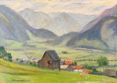Вид в долину (Хинделанг) by Отто Модерсон, 1934 — digital art print download