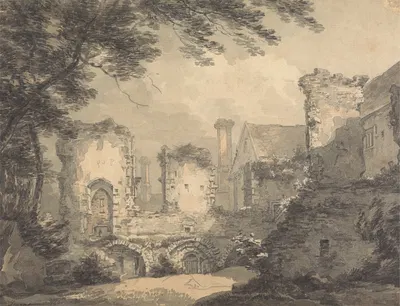 Castle Acre Priory by Thomas Hearne, 1771 — digital art print download