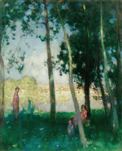 Femmes Au Bord De L'eau by Pierre-Eugène Montézin — digital art print download