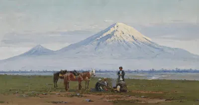 Гора Арарат by Ричард Карлович Цоммер — digital art print download