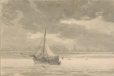 The Thames from the Ship Inn, Greenwich by Thomas Hearne — digital art print download