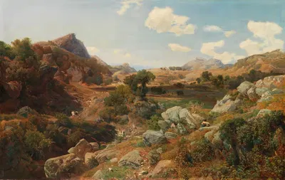 Кирпичные хижины в Сабинских горах by Валентин Рутс, 1867 — digital art print download