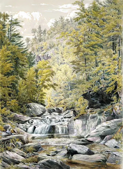 Кэтскилл Клов by Уильям Рикарби Миллер, 1856 — digital art print download