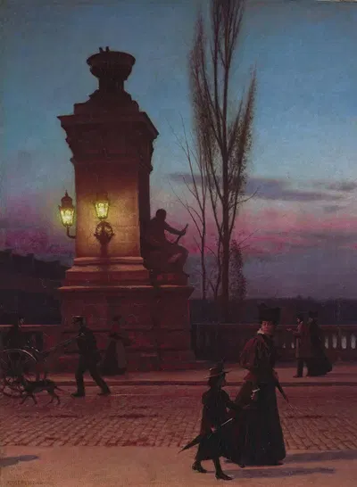 Мост Людвига в Мюнхене by Александр Гиерминьский — digital art print download