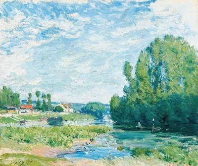La Mare Aux Canards by Alfred Sisley, 1875 — digital art print download