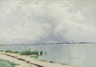 Отраженные тростники by Альфред Томпсон Брайчер, c. 1875 — digital art print download