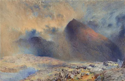 Mount Snowdon through Clearing Clouds by Alfred William Hunt, 1857 — digital art print download
