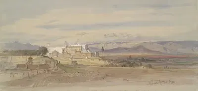 Римский пейзаж с Сан-Джованни в Латерано by Карл Фридрих Генрих Вернер, 1850 — digital art print download