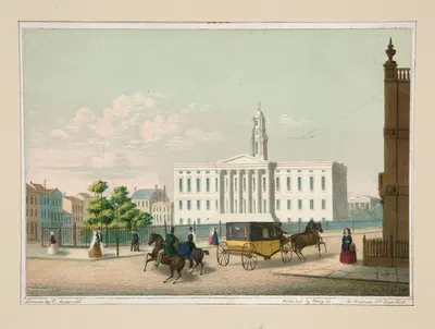Ратуша Бруклина by Чарльз Аутенриет, 1850 — digital art print download