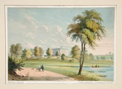Hospital of Brooklyn by Charles Autenrieth, 1850 — digital art print download