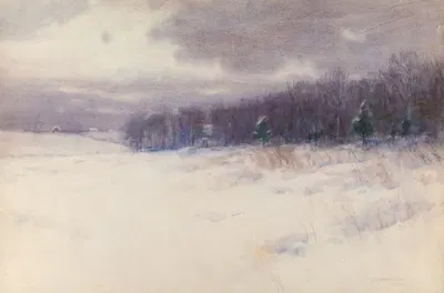 Без названия [Зимний пейзаж – Нью-Джерси] by Чарльз Уоррен Итон, 1896 — digital art print download