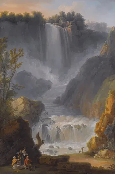 Вид на водопады Мраморные рядом с Терни by Клод-Луи Шателье — digital art print download
