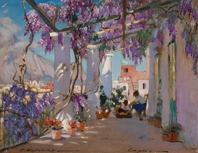 Veranda In Capri by Constantin Westchiloff — digital art print download