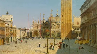 Площадь Сан-Марко by Эрколе Кальви — digital art print download